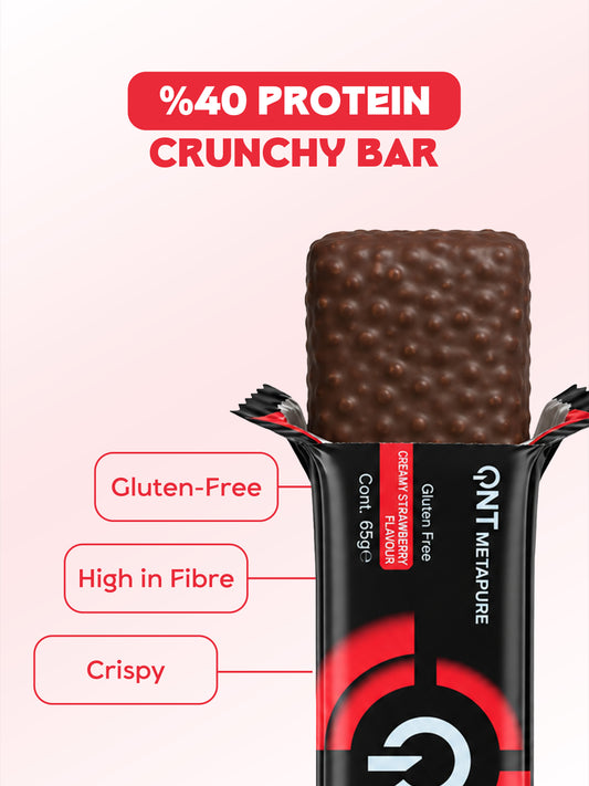 40% Protein Crunchy Bar (Creamy Strawberry) 12X65g