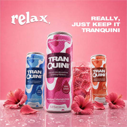 Tranquini Hibiscus Flavour Sparkling Hydrating Tonic