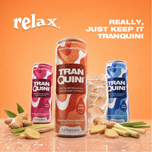 Tranquini Ginger Lemongrass Flavour Sparkling Hydrating Tonic