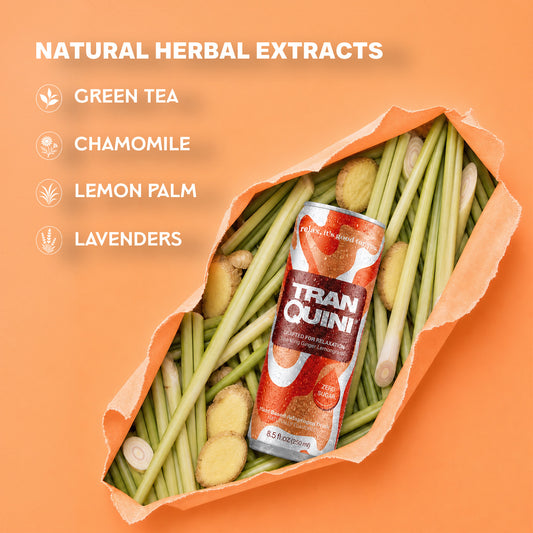 Tranquini Ginger Lemongrass Flavour Sparkling Hydrating Tonic
