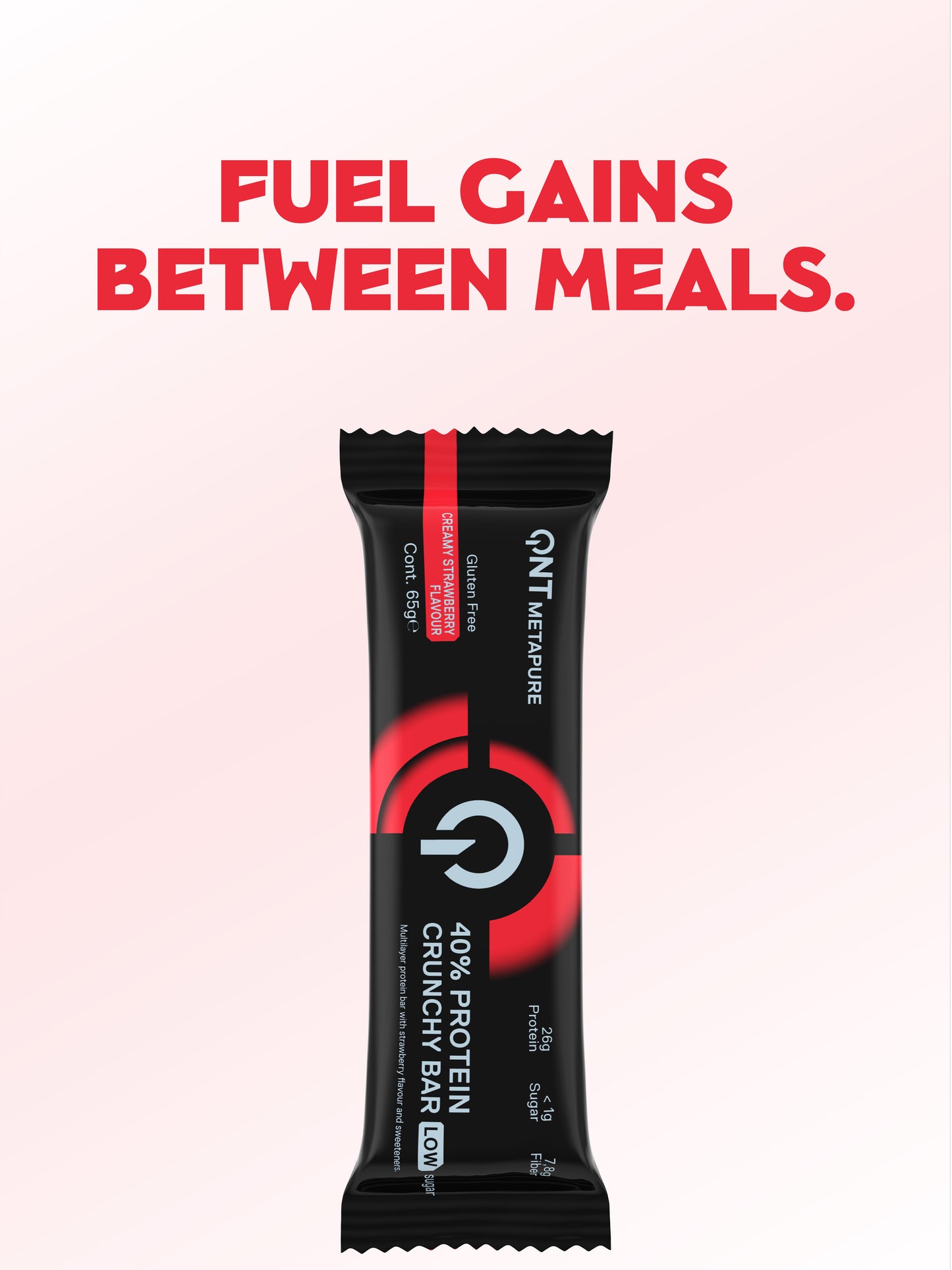 40% Protein Crunchy Bar (Creamy Strawberry) 12X65g